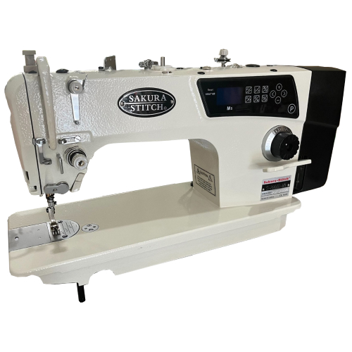 DIRECT DRIVE SINGLE NEEDLE LOCKSTITCH MACHINE WITH AUTO THREAD TRIMMER AND AUTO PRESSER FOOT LIFTER