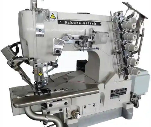 DIRECT DRIVE CYLINDER BED COVERSTITCH WITH LEFT SIDE CUTTER PNEUMATIC TRIMMER (POWERMAX)