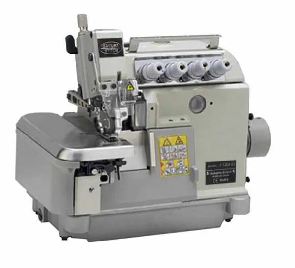DIRECT DRIVE TWO NEEDLE FOUR THREAD TOP FEED OVERLOCK MACHINE