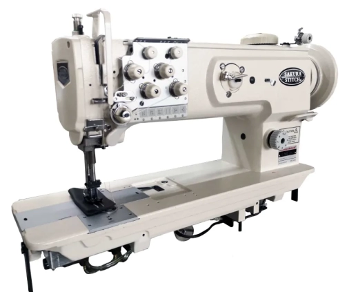 Computerized Auto Thread Trimmer Single Needle Compound Feed Lockstith Sewing Machine (Pneumatic Foot Lift + Reverse Stitch)