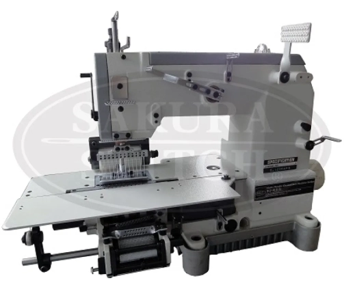 Multineedle Double Chainstitch Shirring Machine (3 Threads)