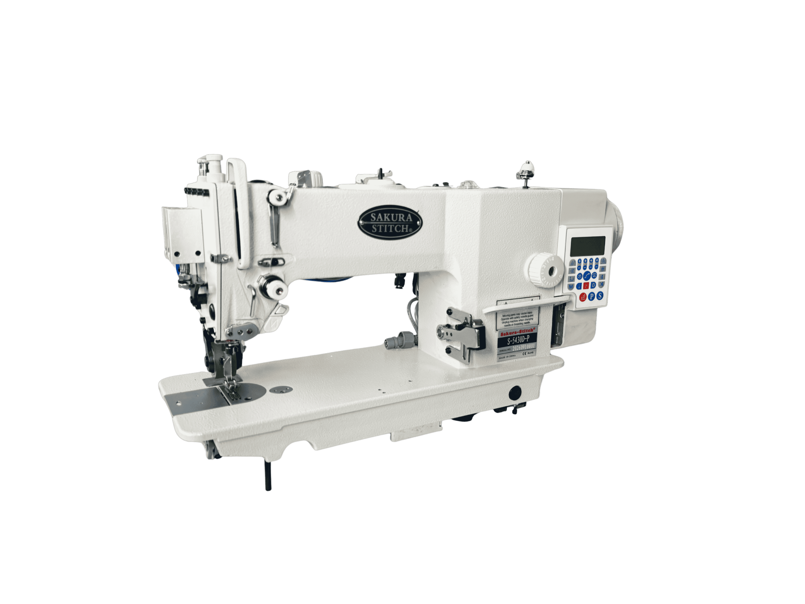 Direct Drive Progammable Single Needle Lockstitch Machine with Lower Differential Feed and Integrated Top Roller Puller